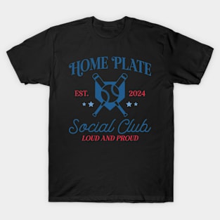 Home Plate Social Club, Midday, Softball Mom, Softball Dad, Softball Game Day, Softball Grandma, Softball Family T-Shirt